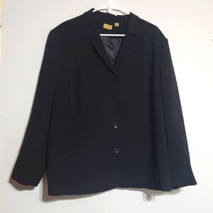 Classic Black Women's Blazer‎ Sz 22 Petite 2x